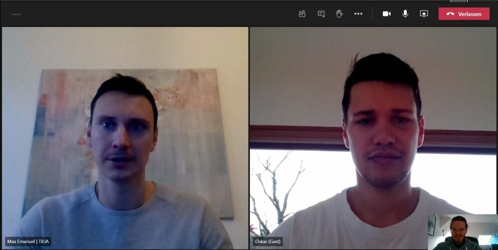 Max (li.) und Oskar Emanuel im Videointerview.
