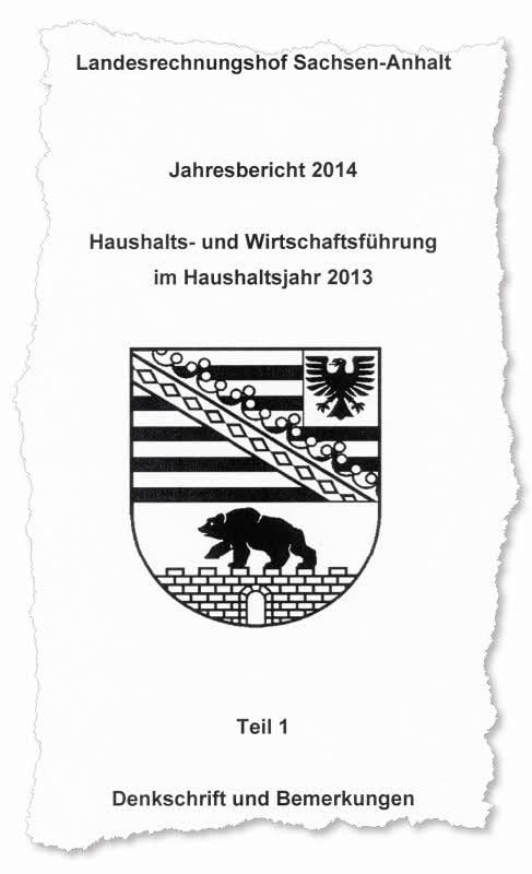 Deckblatt des Jahresberichts des Landesrechnungshofes für das Jahr 2014