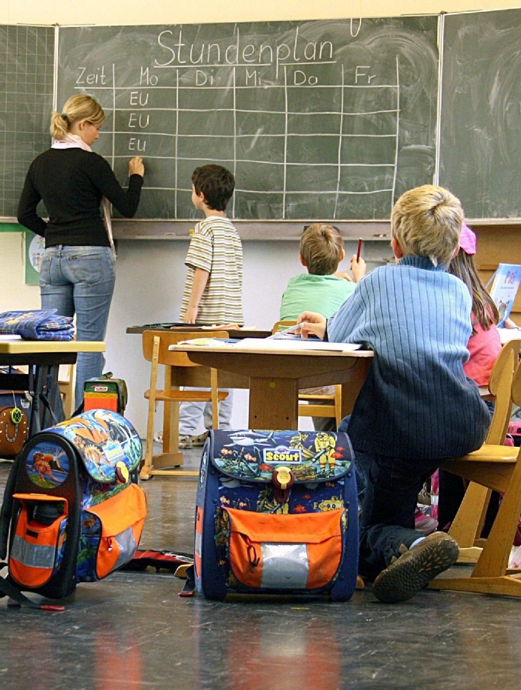 Stundenplan im Klassenraum