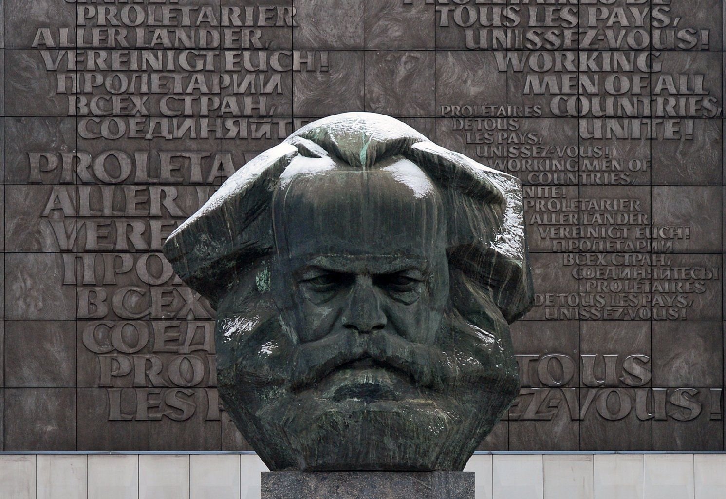Haupt des Karl-Marx-Monumentes in Chemnitz
