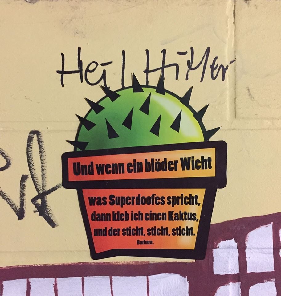 Facebook-Post der Streetart-Künstlerin Barbara.
