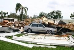 Durch den Hurrikan «Frances» zerstörte Gebäude in der Ortschaft Fort Pierce im US-Bundesstaat Florida. (Foto: dpa)