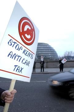 Protest gegen Staugebühr. (Foto: dpa)
