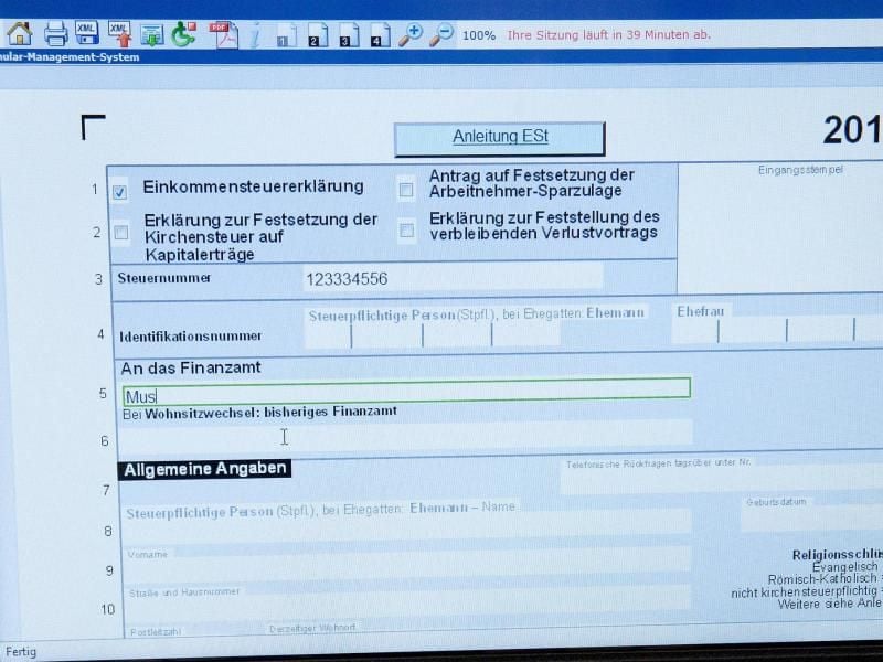 Nur für Experten: Wer sich gut auskennt, kann die Formulare für die Steuererklärung auch direkt am PC ausfüllen. Einsteiger greifen aber besser zu einem speziellen Programm.