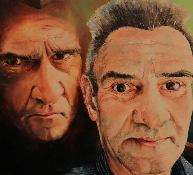 Doppel-Seebstportrait des Künstlers.