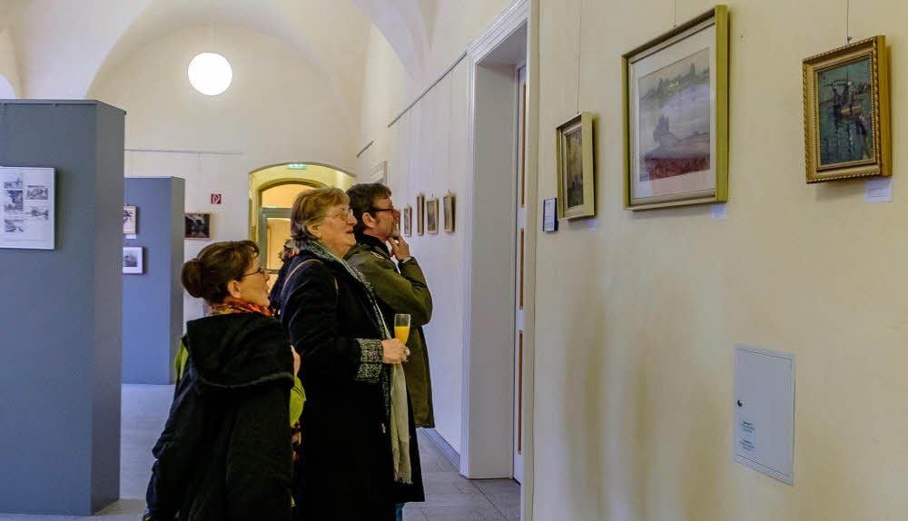 Im Pretzscher Schloss können des Öfteren Ausstelungen besucht werden.