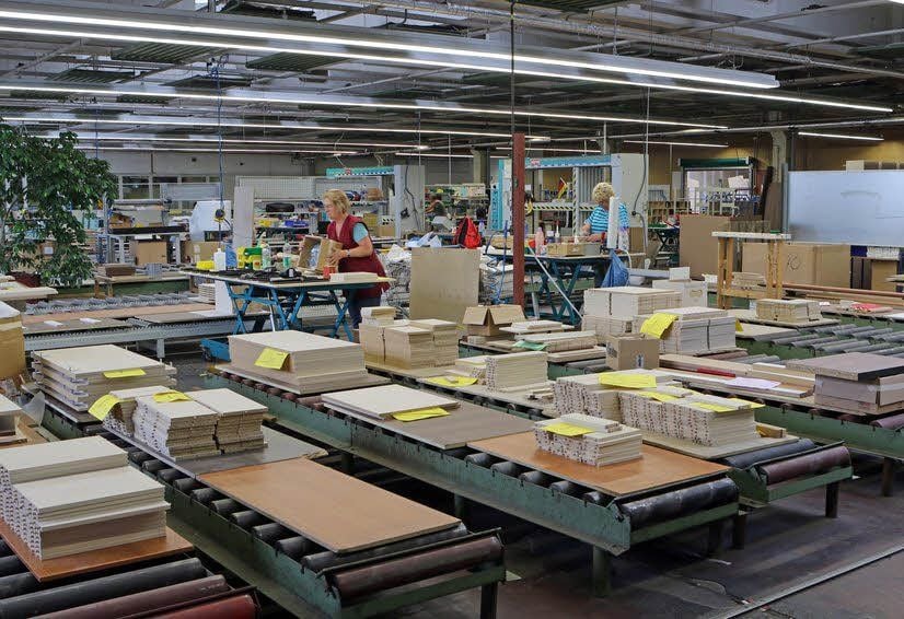 Blick in die Produktionshalle.