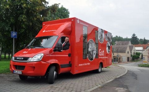 Mobile Filiale der Saalesparkasse