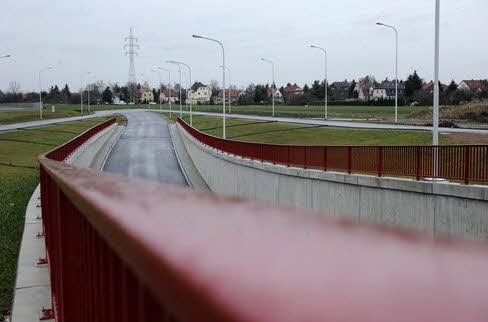 Zankapfel beim letzten Bauabschnitt der Osttangente - auf dem Foto ist das Endstück an der Delitzscher Straße zu sehen - war vor allem der Lärmschutz.