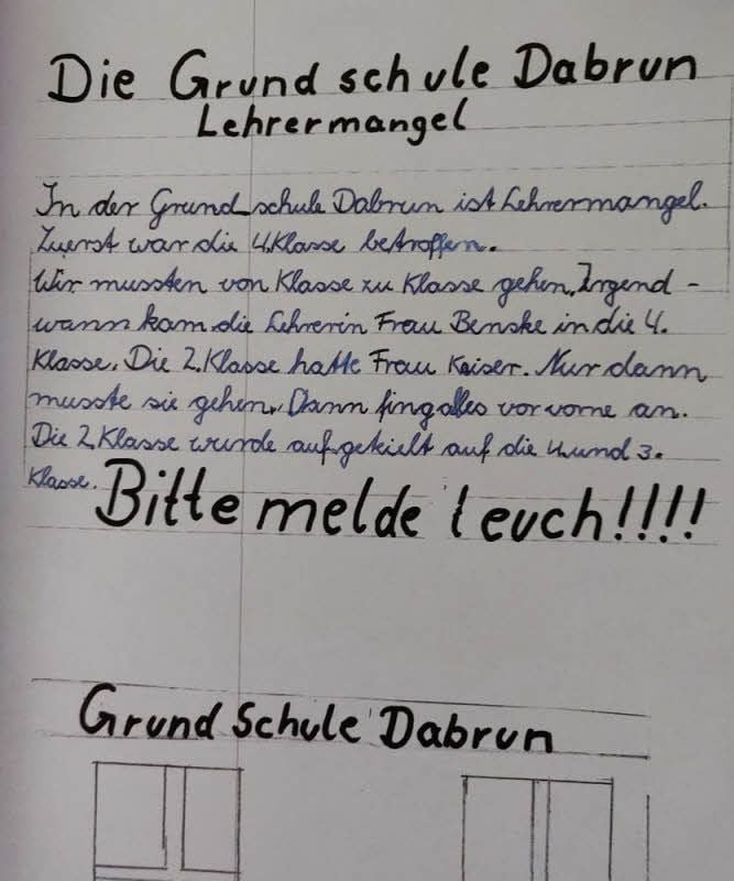 Viertklässler beschreiben in der Schülerzeitung ihre Probleme.