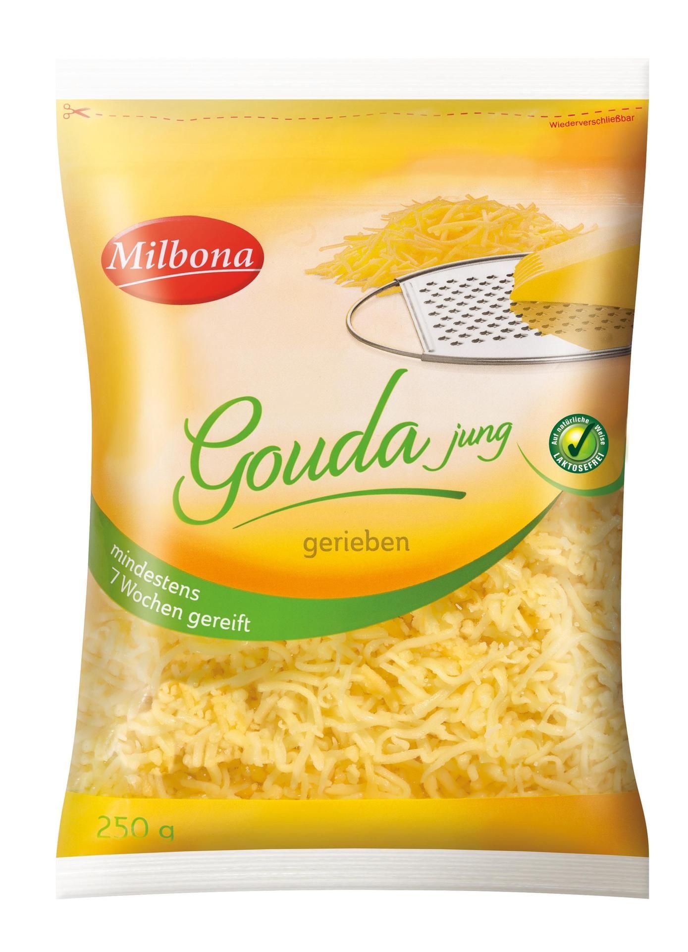 Das Produkt „Milbona Gouda jung gerieben, mindestens 7 Wochen gereift, 250g“ wird zurückgerufen, es wird vor allem beim Discounter Lidl verkauft