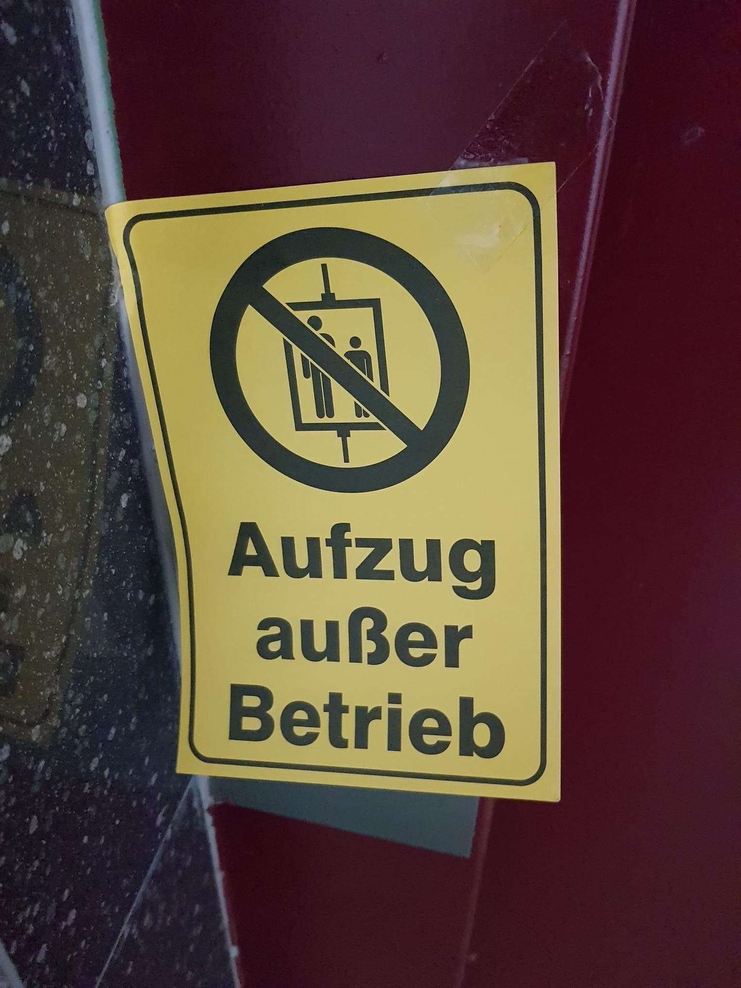 Hinweis auf den Defekt