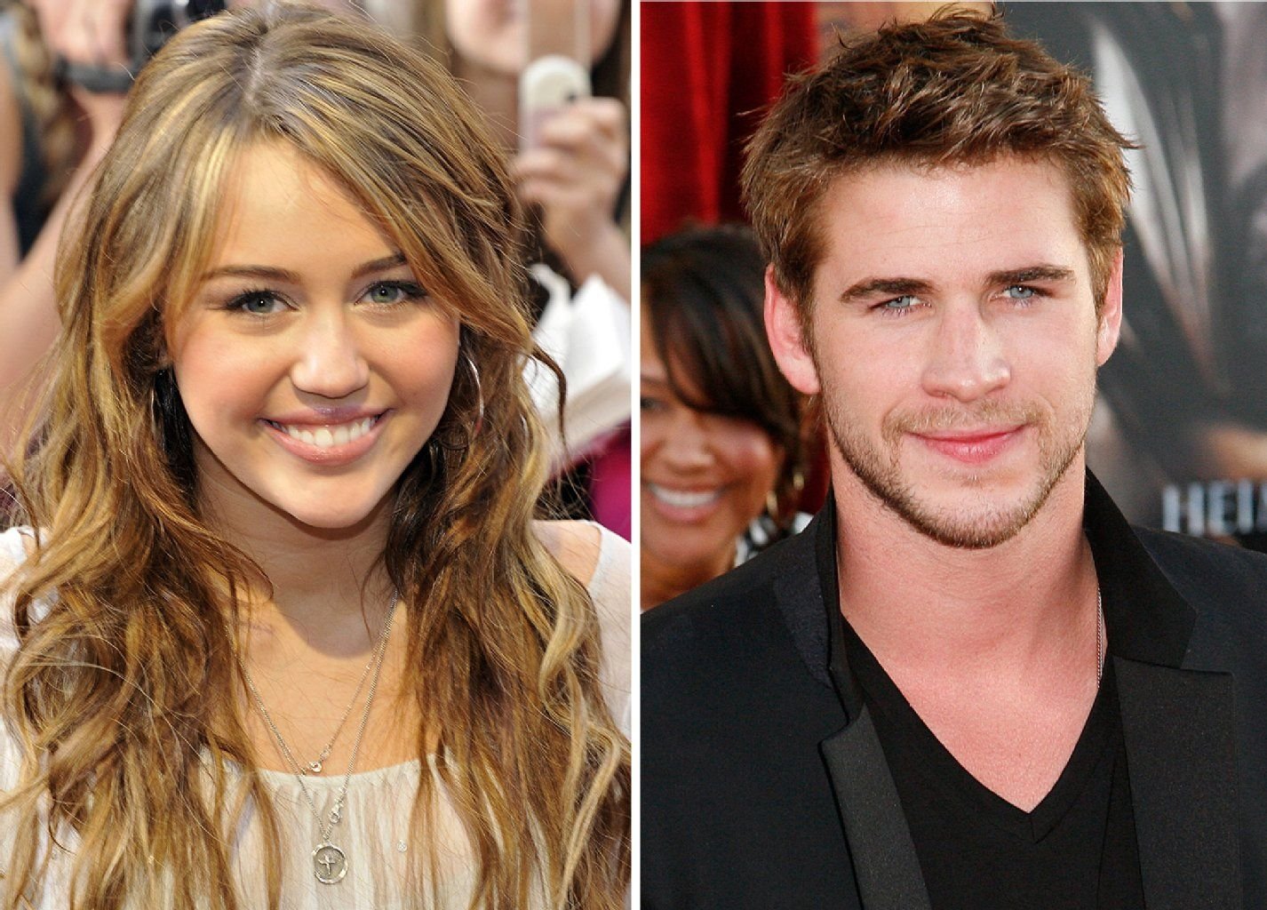 Die Kombo zeigt die Schauspieler Miley Cyrus und Liam Hemsworth (Aufnahme vom 02.05.2011). Cyrus hat ihrem Ärger über Gerüchte um ihre angeblich abgesagte Hochzeit Luft gemacht.