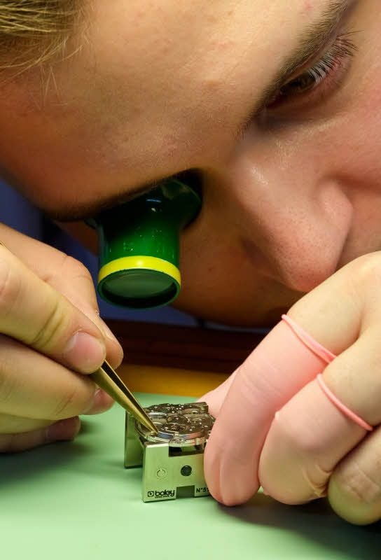 Einem Glashütte-Uhrmacher über die Schulter schauen - auch das war möglich.
