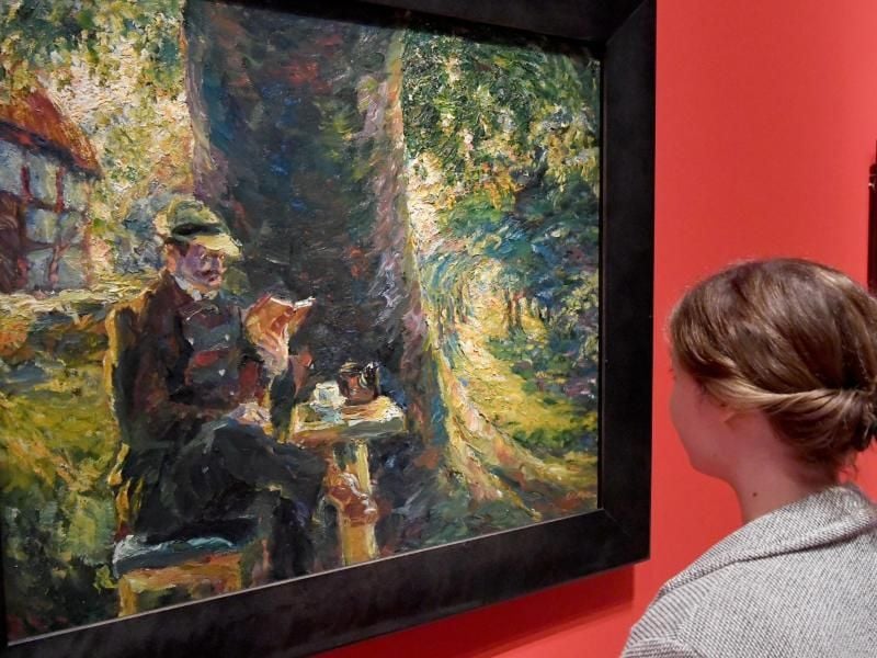 Das Bild „Feriengast (Mann unter Bäumen)” von Emil Nolde aus dem Jahr 1904. Foto: Carsten Rehder