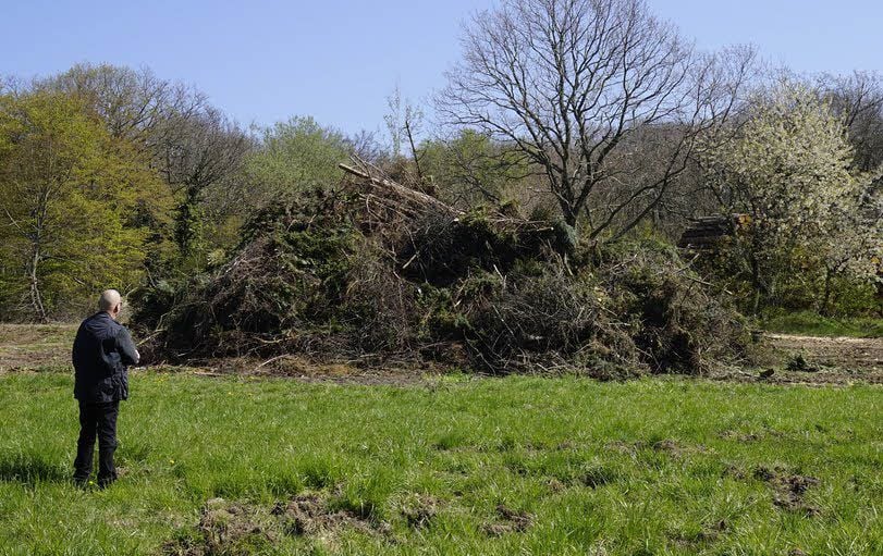Der Schnittgut-Berg in Wettelrode.