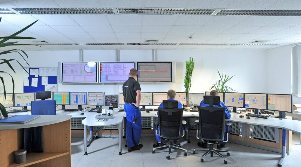 Blick in die Leitwarte des GKW.