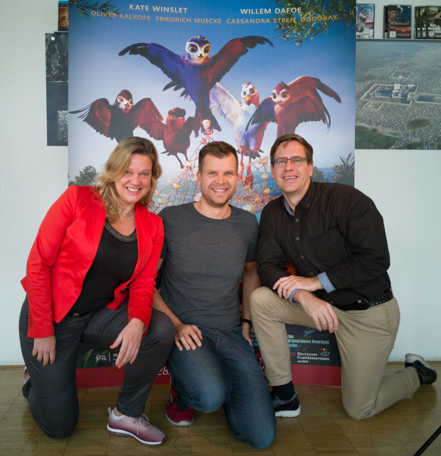 Die Produzenten Andrea Block, Stefan Reißmann, Christian Haas (r.)