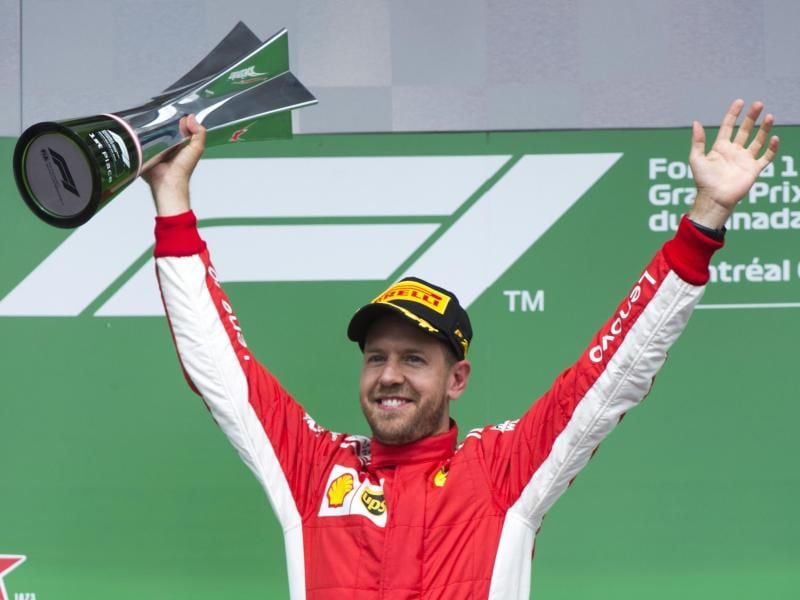 Sebastian Vettel feierte in Montréal seinen 50. Sieg in der Formel 1. Foto: Ryan Remiorz/The Canadian Press/AP