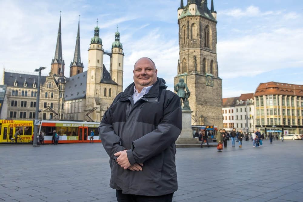 Hendrik Lange (Linke) will OB-Kandidat werden und 2019 gegen den amtierenden OB Bernd Wiegand (parteilos) antreten.