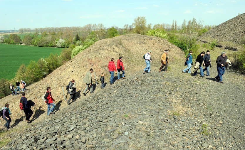 Wagemutige können die Halde am Zirkelschacht erklimmen.