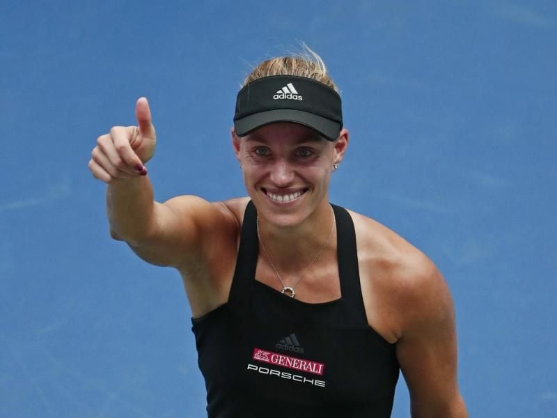Angelique Kerber jubelt nach dem gewonnenen Match. Foto: Andres Kudacki/AP