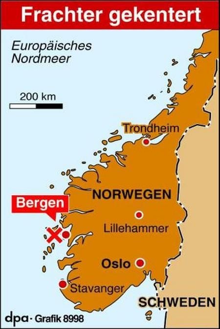 Unglücksort vor Norwegen (Grafik: dpa)