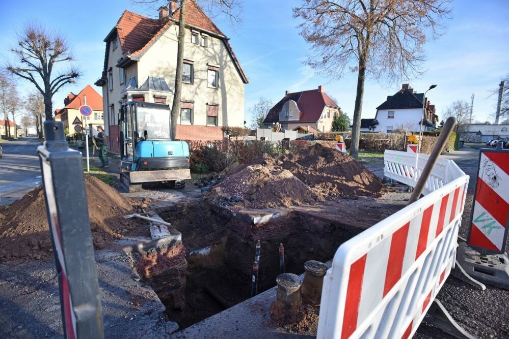 Leitung ist freigelegt.