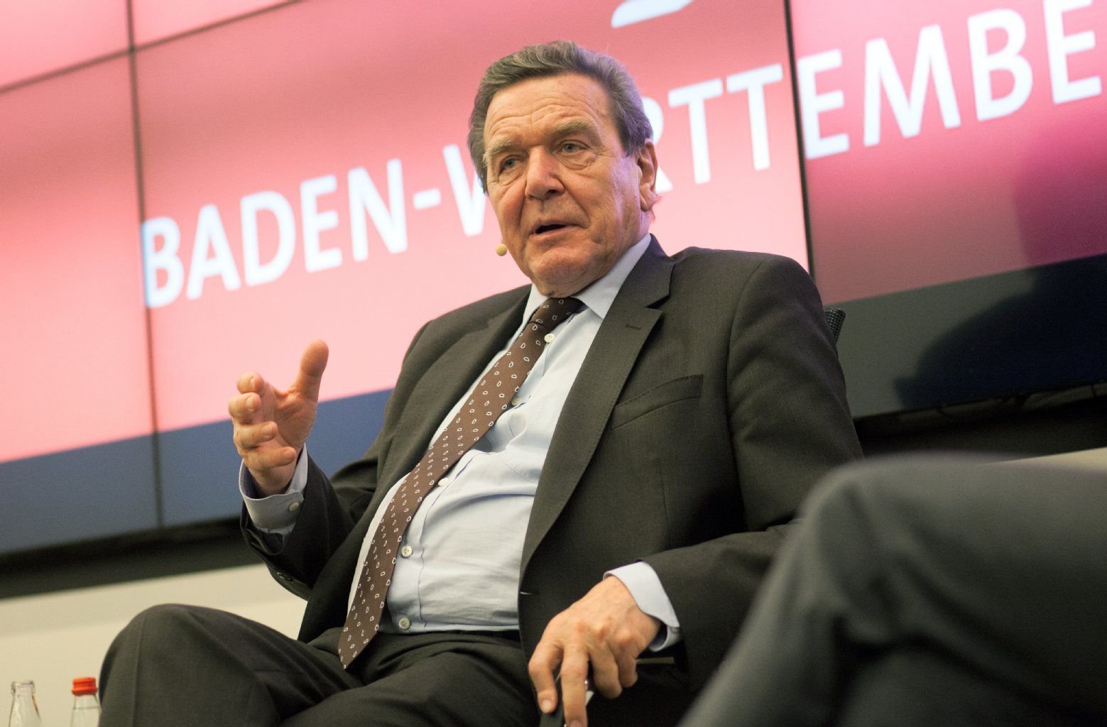 Gerhard Schröder bei einem SPD-Treffen in Stuttgart