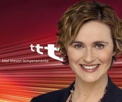 Caren Miosga moderiert das Kulturmagazin «ttt - titel thesen temperamente» bei der ARD. Erste Sendung ist am Sonnta (30. April) um 23 Uhr . (Foto: ARD)