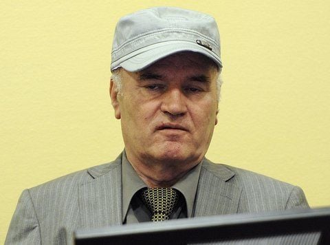 Ratko Mladic im Gerichtssaal in Den Haag. (FOTO: DPA)