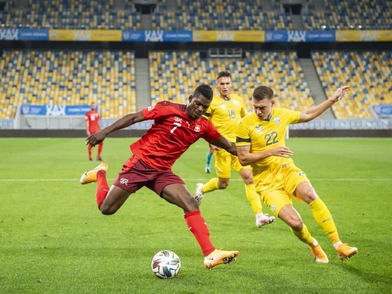 Das Rückspiel der Nations-League-Partie Schweiz gegen die Ukraine wurde am Grünen Tisch entschieden. Foto: Jean-Christophe Bott/KEYSTONE/dpa