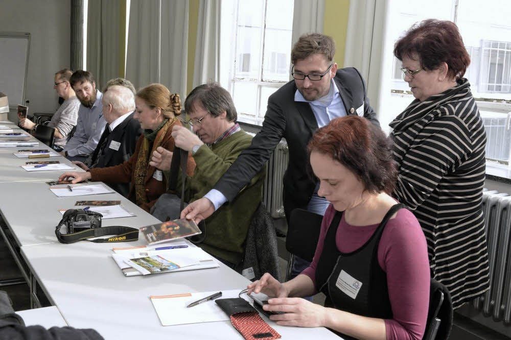 Florian Trott und Andreas Janßen informierten die Gästeführer im Bauhaus innerhalb eines Workshops über die 2015 geplante Landesausstellung über Lucas Crannach d.J. und über das Lutherjubiläum 2017.