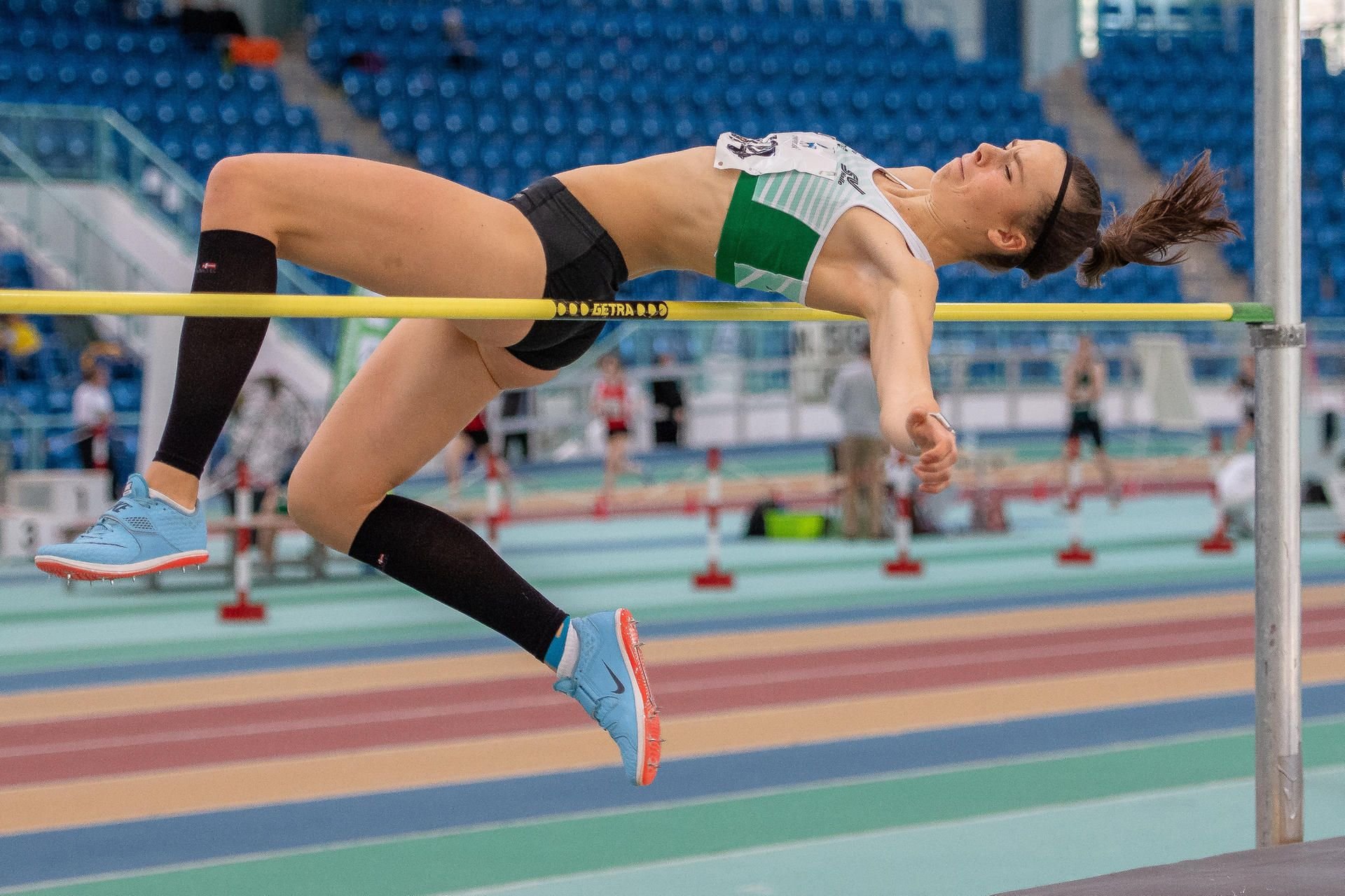 1,72 Meter sprang Lucie Kienast beim Fünfkampf in Halle hoch, das brachte ihr gute 879 Punkte für die Mehrkampfwertung.