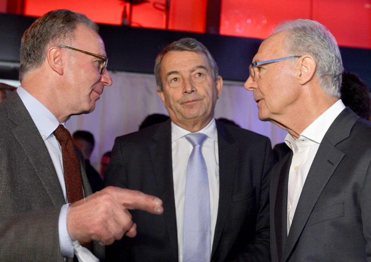 Karl-Heinz Rummenigge, Wolfgang Niersbach und Franz Beckenbauer.