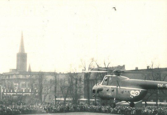 In Bitterfeld kam der Weihnachtsmann 1966 mit dem Hubschrauber.