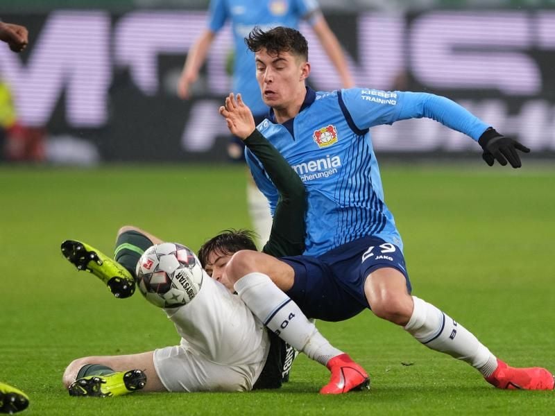 Leverkusens Kai Havertz droht verletzungsbedingt ein Ausfall. Foto: Peter Steffen