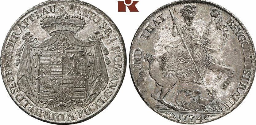 Der Mansfeld-Bornstedter Taler 1774 von Heinrich, Fürst von Fondi