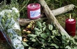 Trauer an Rebeccas Fundort