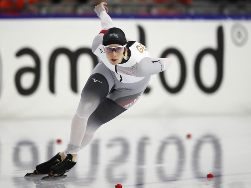 Roxanne Dufter beendet ihre Eisschnelllauf-Karriere. Foto: Peter Dejong/AP/dpa