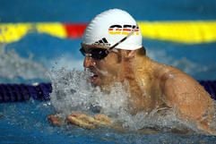 Mark Warnecke schwimmt am Dienstag bei den Schwimm-Weltmeisterschaften in Melbourne im Vorlauf über 50 Meter Brust. (Foto: dpa)
