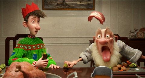 Arthur (l) und Opa Weihnachtsmann in einer Szene des Kinofilms «Arthur Weihnachtsmann (3D)». (FOTO: DPA)