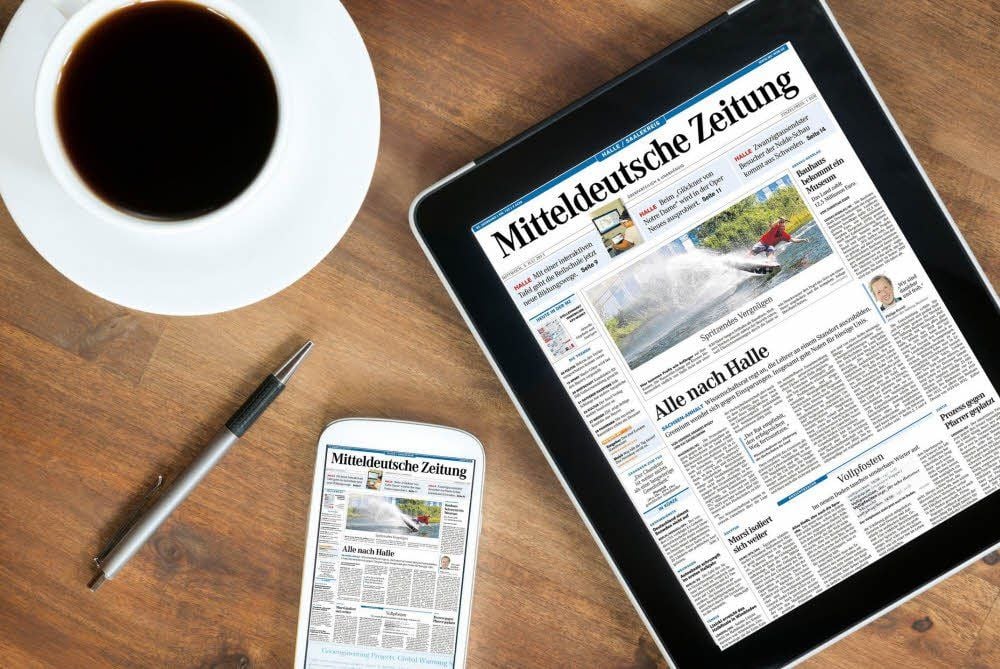 Auf Tablet oder Smartphone: Mit der MZ-App sind Sie überall informiert.