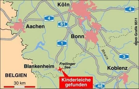 Vermisste Denise im Freilinger See gefunden (Grafik: dpa)