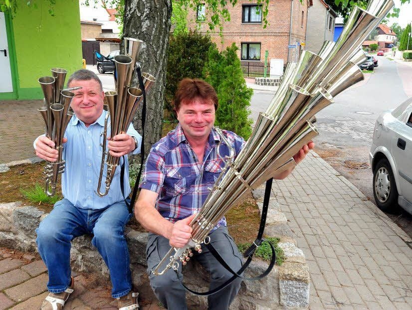 Musiker des Schalmeienorchesters Taucha.