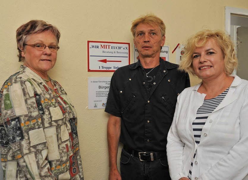 Sie sind als Ko-Piloten tätig: Ute Franz, Ralf Herholz und Gabriele Perl (v.li).