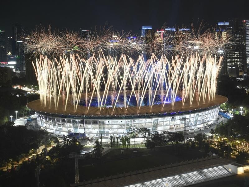Nach dem Erfolg der Asienspiele in Indonesien will sich das Land um die Olympischen Spiele 2032 bewerben. Foto: Kyodo