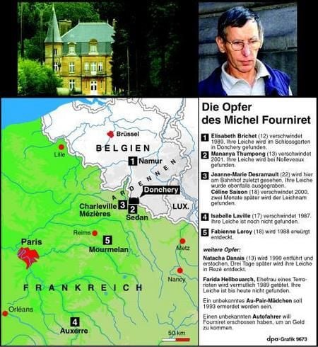 Karte zu den Leichenfunden. (Grafik: dpa)