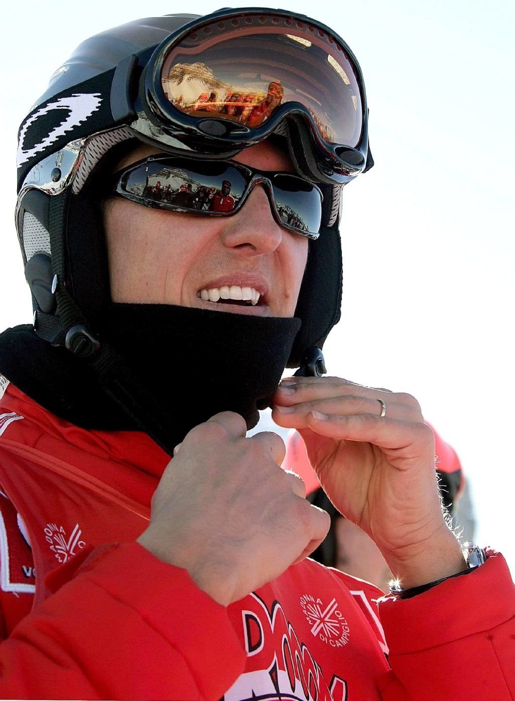 Michael Schumacher 2006 beim Skifahren in Madonna di Campiglio in Italien