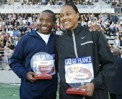 Die Sprint-Olympiasieger Marion Jones und Tim Montgomery- droht ihnen eine lebenslange Sperre?